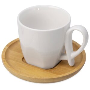 Кофейная пара с бамбуковым блюдцем «Mandy»