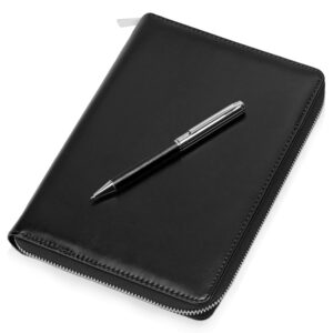 Бизнес-блокнот на молнии А5 «Fabrizio» с RFID защитой и ручкой