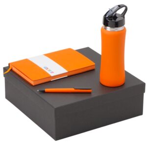 Подарочный набор c блокнотом C1, ручкой и бутылкой