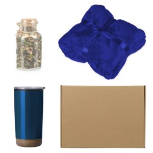 Подарочный набор с пледом, термокружкой и чаем