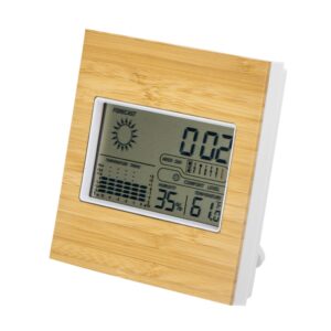 Бамбуковая метеостанция с часами «Moscow Heat»