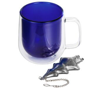 синий прозрачный, серебристый