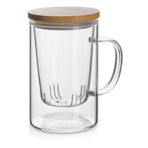 Стеклянная кружка с заварочной емкостью «Milfoil»