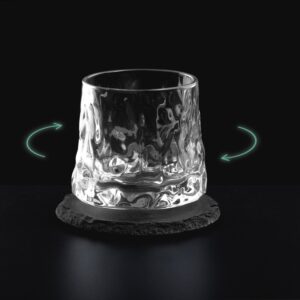 Вращающийся бокал для виски на сланцевом костере «Bromo»