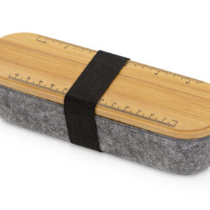 Пенал с линейкой и подставкой для телефона из бамбука «Haruki»