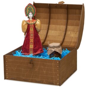 Подарочный набор: кукла фарфоровая, мёд с миксом из орехов