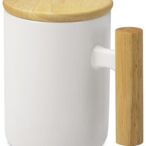 Кружка с ручкой и крышкой из каучукового дерева «Jeny»