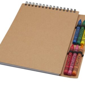 Блокнот А5 «Doodle» с восковыми мелками