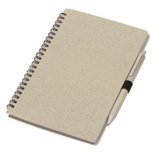 Блокнот А5 «Toledo M» с обложкой из пшеницы и пластика и шариковой ручкой