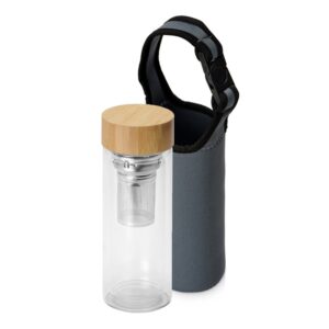 Стеклянный термос с ситечком «Badachu» в чехле