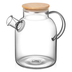Стеклянный чайник с бамбуковой крышкой «Sencha M»