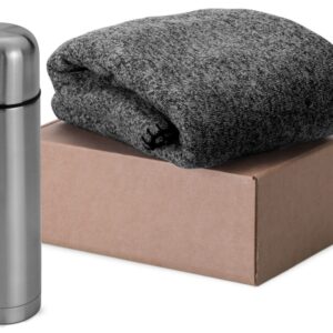 Подарочный набор «Calmy» с термосом и пледом