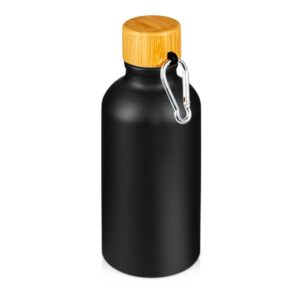 Бутылка «Hip S Bamboo» с карабином, 400 мл, матовая