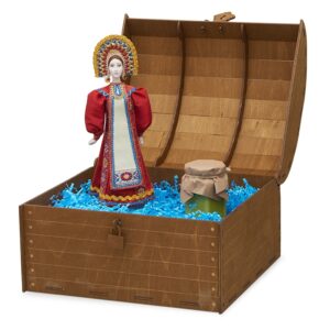 Подарочный набор: кукла фарфоровая, крем-мёд с лаймом и имбирем