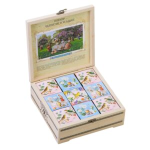 Подарочный набор с чаем «Чайный букет» в деревянной шкатулке