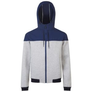 Куртка унисекс Voltage, серый меланж с темно-синим