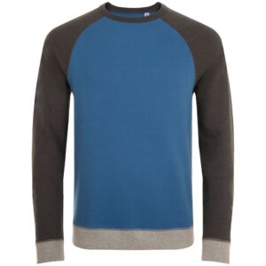 Толстовка унисекс Sandro, синяя с черным меланжем