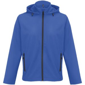 Куртка софтшелл с капюшоном мужская Race Men, ярко-синяя (royal)