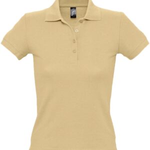 Рубашка поло женская People 210, бежевая