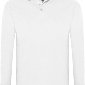 Рубашка поло мужская с длинным рукавом Winter II 210 белая