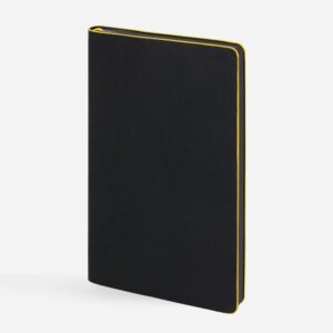 Ежедневник Trait, недатированный, черный с желтым