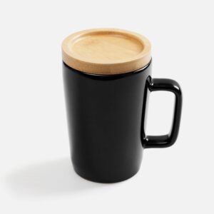 Кружка Vierra с крышкой-костером, черная