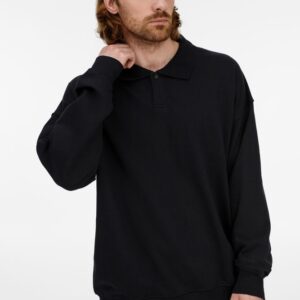 Свитшот оверсайз унисекс S6, черный