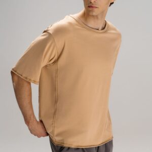 Футболка оверсайз унисекс Vozduh, бежевая