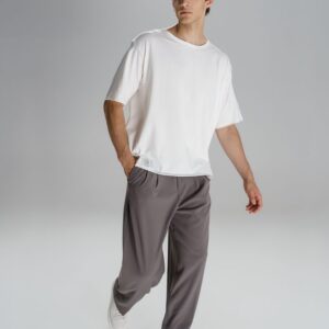 Футболка оверсайз унисекс Vozduh, молочно-белая