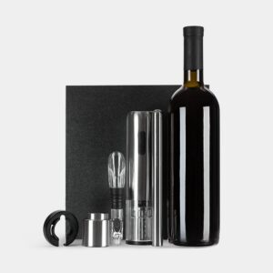 Винный набор Veritas, черный с серебристым