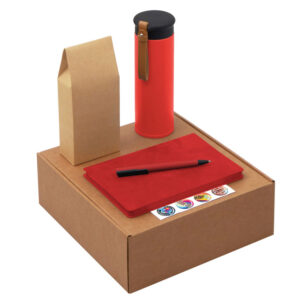 Набор «Draftea» с блокнотом, ручкой, термосом и чаем