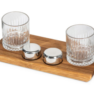 Набор для виски и коктейлей на подставке из дуба «Savour»