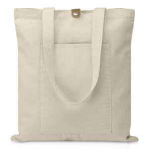 Cумка «Clip» из хлопка 340 г/м2 с застежкой из экокожи