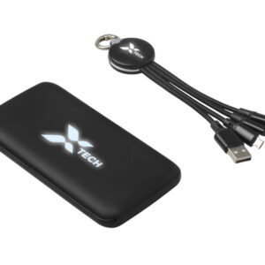 Набор из внешнего аккумулятора и универсального кабеля с подсветкой лого «Reserve LED», 10000mAh