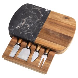 Набор для сыра в подарочной коробке из акации и мрамора «Date»