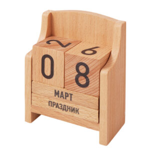 «Вечный» календарь из бука