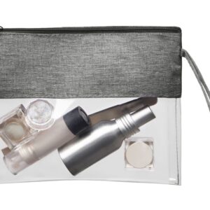 Прозрачная косметичка «Leony» из ПВХ и ткани