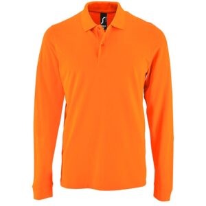 Рубашка поло мужская с длинным рукавом Perfect LSL Men, оранжевая