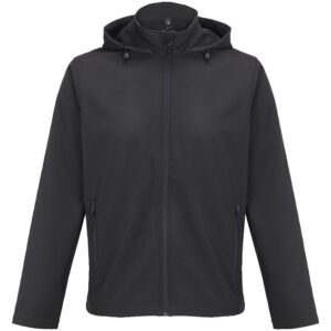 Куртка софтшелл с капюшоном мужская Race Men, черная