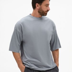 Футболка унисекс оверсайз T1, серая