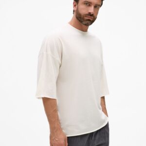 Футболка унисекс оверсайз T1, молочно-белая