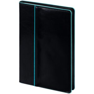 Ежедневник Alanis, недатированный, черный с голубым