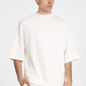 Футболка оверсайз унисекс T9, молочно-белая