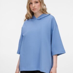 Футболка оверсайз унисекс с капюшоном Neofit, синяя