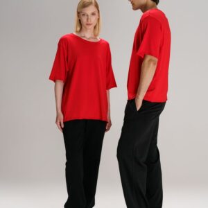 Футболка оверсайз унисекс Vozduh, красная