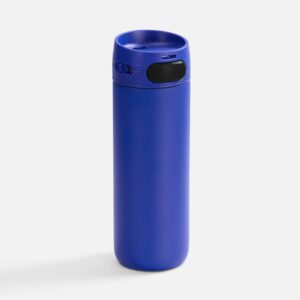 Термостакан X1 с цветной кнопкой, синий с черным