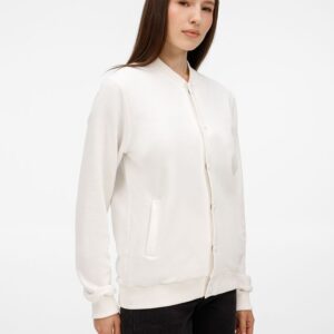 Бомбер унисекс Nuppu, молочно-белый