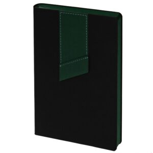 Ежедневник Bookmark, недатированный, черный с зеленым