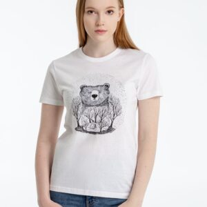 Футболка женская Bear, белая