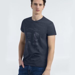 Футболка приталенная Old Patents. Lighter, синий меланж